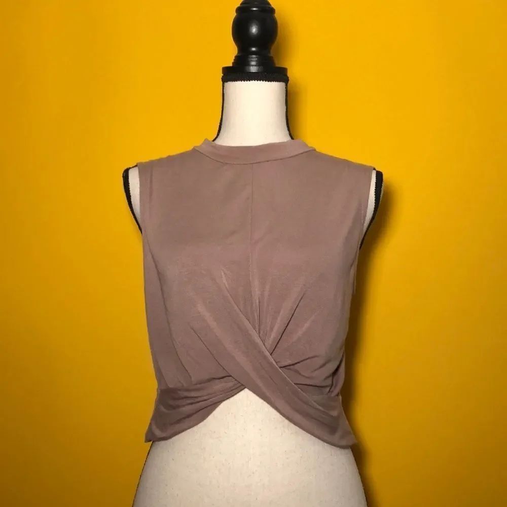 Topshop Mauve Twist Front Tank Top
